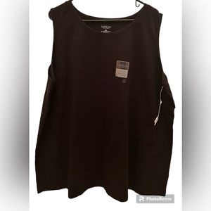 Suprema Essentials by Catherines black sleeveless top, 3x